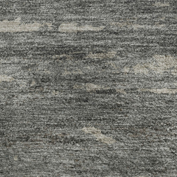 HomeRoots 8' Gold Charcoal & Gray Abstract Round Rug - Washable, UV-Protected, Stylish & Durable for Any Space 710846