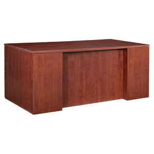 OSP Home Furnishings Napa Executive Double Pedestal Desk with Spacious Work Surface for Home or Office Use Cherry NAPCHY-TYP202