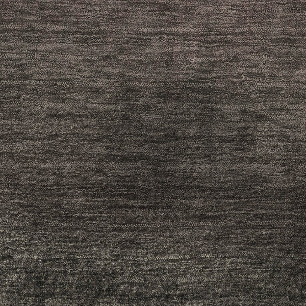 HomeRoots 8' Modern Ombre Washable Round Rug in Black, Gray & Silver - UV Protected, Stain-Resistant Design 710906