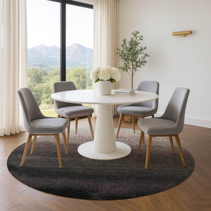 HomeRoots 8' X 10' Washable Ombre Area Rug in Black, Gray & Silver - UV Protected, Durable & Stylish for Homes 710907