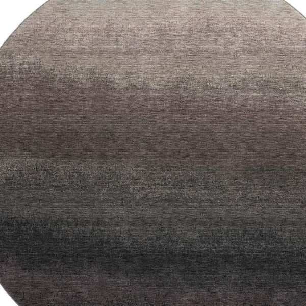 HomeRoots 8' X 10' Washable Ombre Area Rug in Black, Gray & Silver - UV Protected, Durable & Stylish for Homes 710907