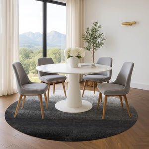 HomeRoots 8' X 10' Washable Ombre Area Rug in Gray, Black & Silver - UV Protected, Easy-Care, Pet-Friendly Design 710931