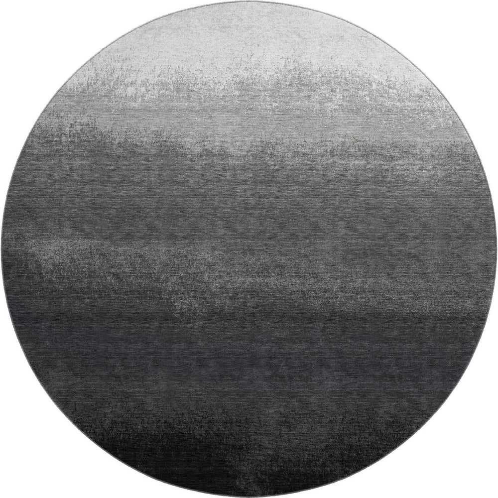 HomeRoots 8' X 10' Washable Ombre Area Rug in Gray, Black & Silver - UV Protected, Easy-Care, Pet-Friendly Design 710931