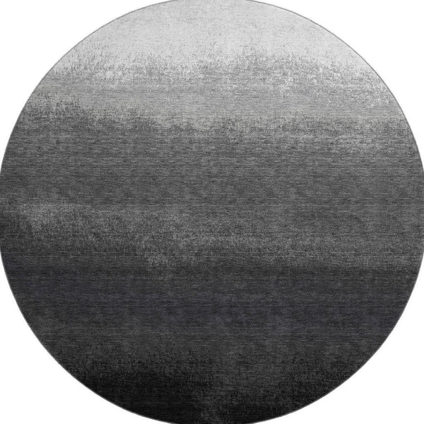 HomeRoots 8' X 10' Washable Ombre Area Rug in Gray, Black & Silver - UV Protected, Easy-Care, Pet-Friendly Design 710931