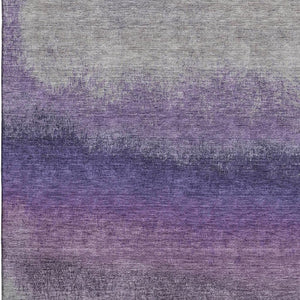HomeRoots 5' X 8' Stylish Lavender Gray & Silver Ombre Area Rug - Washable, UV-Protected & Stain-Resistant! 710935