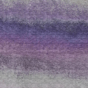 HomeRoots 8' Washable Lavender Gray & Silver Ombre Round Rug - UV Protected, Soft, Durable Design for Every Home 710936