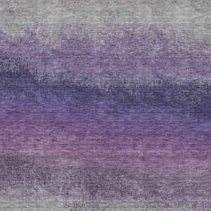 HomeRoots 9' X 12' Stylish Lavender Gray & Silver Ombre Area Rug – Stain Resistant, UV Protected & Easy Care! 710938