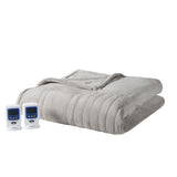 Beautyrest Microplush Casual Heated Blanket with Wifi Technology BR54-4129 Gray