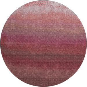 HomeRoots 8' X 10' Ombre Red and Blush Washable Area Rug - Stylish, Durable, UV-Protected for Daily Use! 710943
