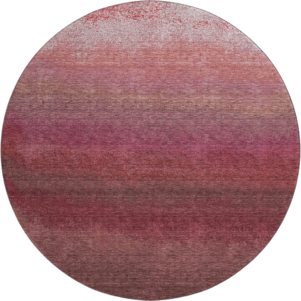 HomeRoots 8' X 10' Ombre Red and Blush Washable Area Rug - Stylish, Durable, UV-Protected for Daily Use! 710943