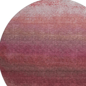 HomeRoots 8' X 10' Ombre Red and Blush Washable Area Rug - Stylish, Durable, UV-Protected for Daily Use! 710943