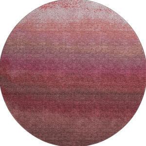 HomeRoots 8' X 10' Ombre Red and Blush Washable Area Rug - Stylish, Durable, UV-Protected for Daily Use! 710943