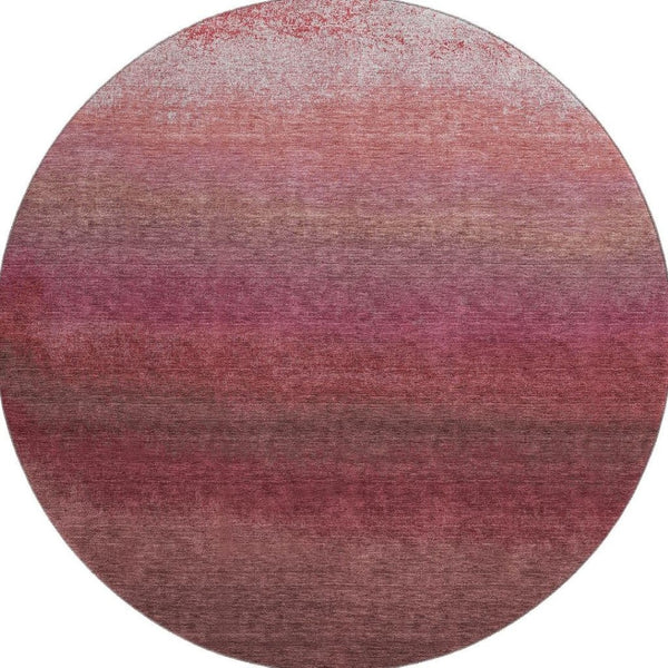 HomeRoots 8' X 10' Ombre Red and Blush Washable Area Rug - Stylish, Durable, UV-Protected for Daily Use! 710943