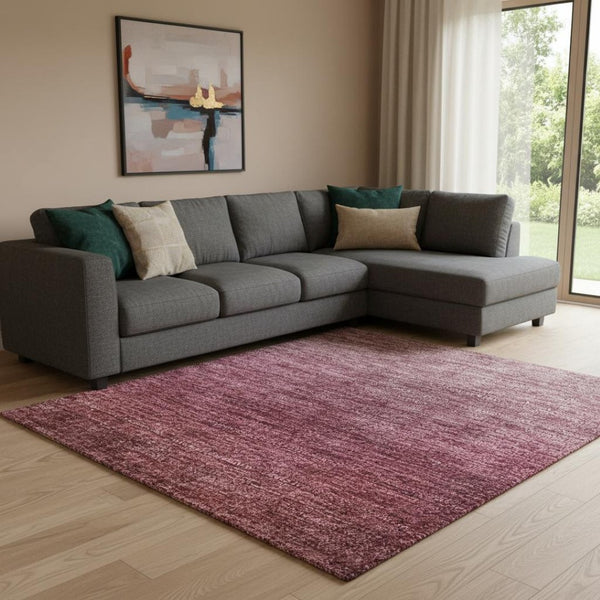 HomeRoots 9' X 12' Red And Blush Ombre Area Rug – Soft, Durable, Washable Design with UV Protection & Stain Resistance 710944