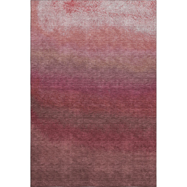 HomeRoots 9' X 12' Red And Blush Ombre Area Rug – Soft, Durable, Washable Design with UV Protection & Stain Resistance 710944