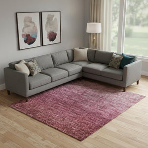 HomeRoots 10' X 14' Stylish Red and Blush Ombre Area Rug - Washable, Durable, UV-Protected for Busy Homes 710945
