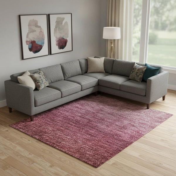 HomeRoots 10' X 14' Stylish Red and Blush Ombre Area Rug - Washable, Durable, UV-Protected for Busy Homes 710945