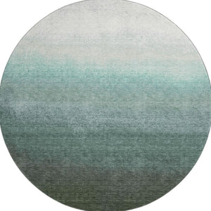 HomeRoots 8' X 10' Pale Aqua-Gray Ombre Washable Area Rug - Family-Friendly, UV-Protected & Stain Resistant! 710949