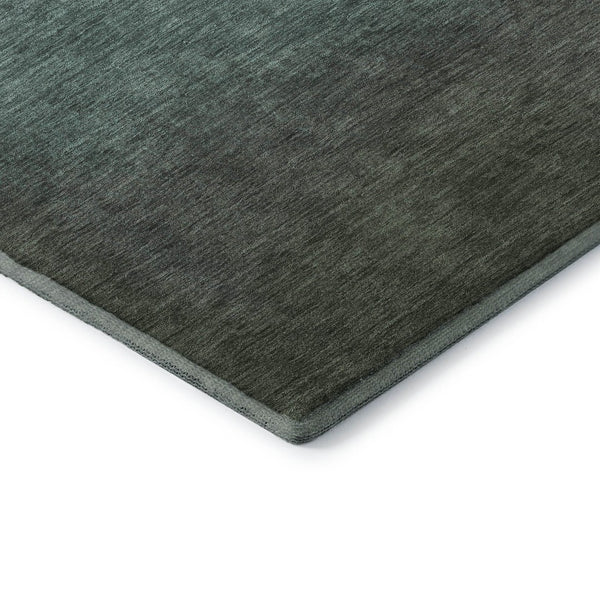HomeRoots 10' Pale Aqua Gray and Ivory Ombre Washable Area Rug - UV Protected, Stain Resistant, Modern Design 710951