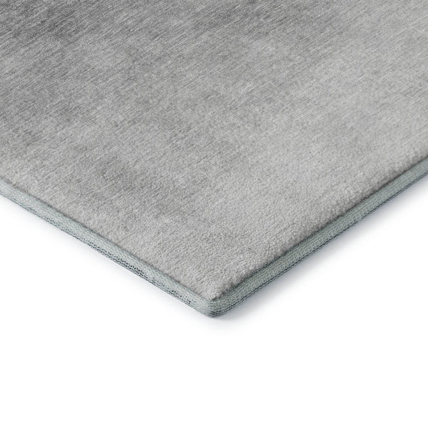 HomeRoots 9' X 12' Silver Gray to Black Ombre Area Rug - Stylish, Washable, UV Protected, Ideal for High Traffic Areas 710956