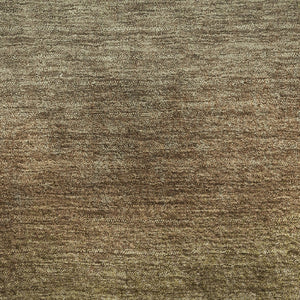 HomeRoots 8' Washable Round Rug in Taupe, Beige & Gold Ombre - Stain-Resistant, UV Protected, Durable Style 710966