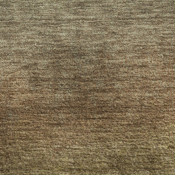 HomeRoots 8' Washable Round Rug in Taupe, Beige & Gold Ombre - Stain-Resistant, UV Protected, Durable Style 710966