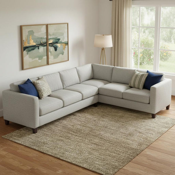 HomeRoots 10' X 14' Taupe Beige & Gold Ombre Area Rug - Washable, Stain-Resistant, UV Protected for Families 710969
