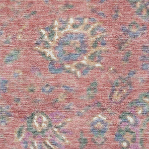 HomeRoots 9' X 12' Coral Blue & Ivory Oriental Area Rug – Washable, UV Protected, Durable for Busy Homes 710974