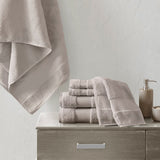 Madison Park Signature Turkish Transitional Cotton 6 Piece Bath Towel Set MPS73-317 Taupe