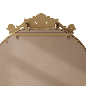 English Elm 58"X24" Arched Full Body Mirror - Vintage Ornate Design, Wall-Mounted, Durable Shatter-Resistant Glass W757P286271