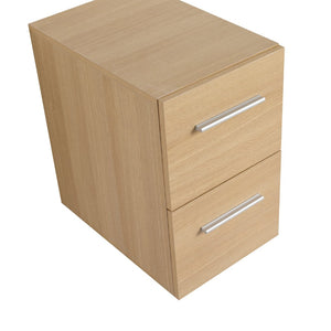 English Elm 12" Wall-mounted Oak Plywood Bathroom Linen Cabinet Slim Floating Single Door Storage W3450P440598