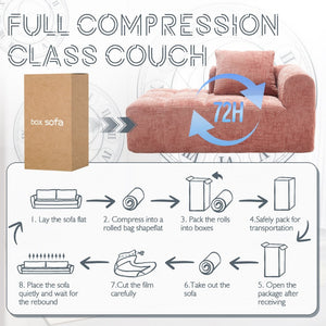 English Elm United We Win Chenille Loveseat Sofa - Minimalist Modular Sleeper For Cozy Living Rooms & Small Spaces W1568P255136-GIGA
