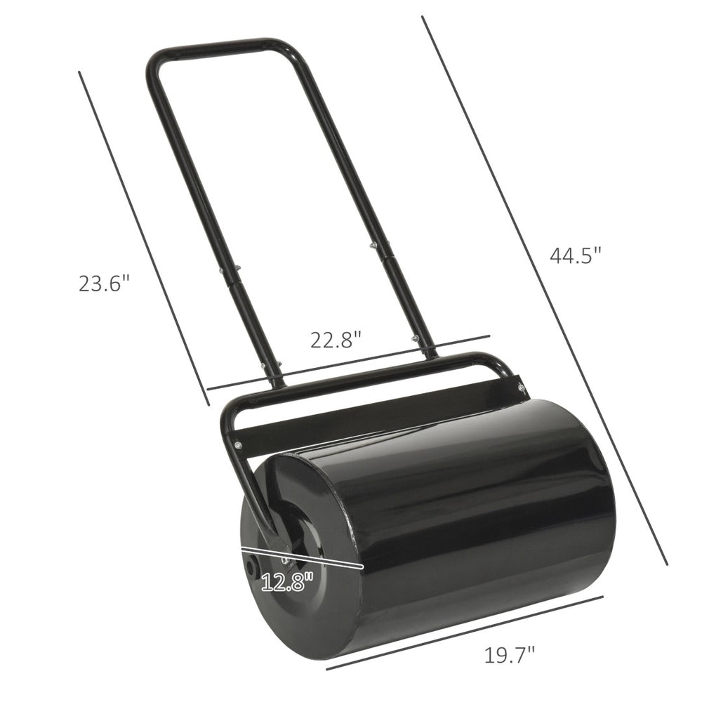 English Elm Lawn Roller Steel Drum Push or Tow Behind Fillable Garden Turf Flattening Tool T3971P423361