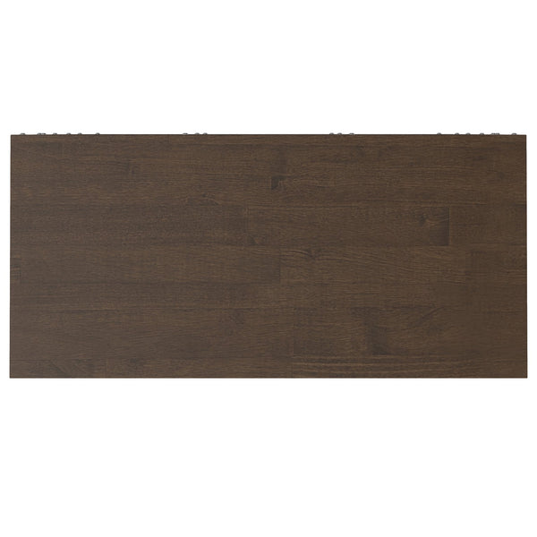 English Elm Banting Mid Century Open Shelf Bookcase Walnut Brown – Solid Rubberwood, Adjustable Shelves, Graphite Base B136P238600