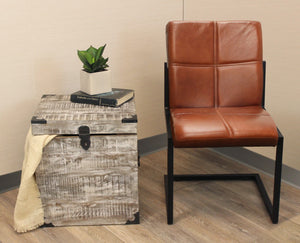 Moti Mateo Trunk End Table - Gray Finish 71107005