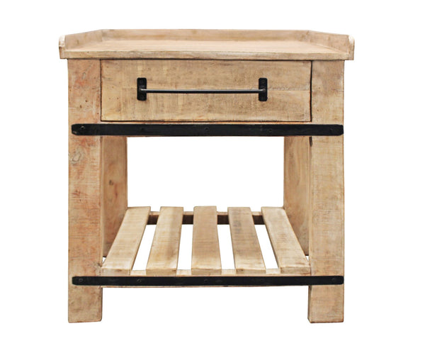 Moti Sunoma One Drawer Nightstand in white Wash Finish with Shelve 71114001A