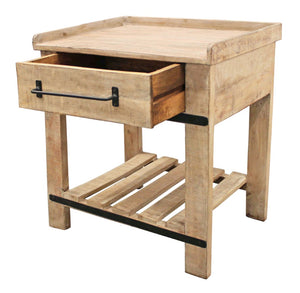 Moti Sunoma One Drawer Nightstand in white Wash Finish with Shelve 71114001A