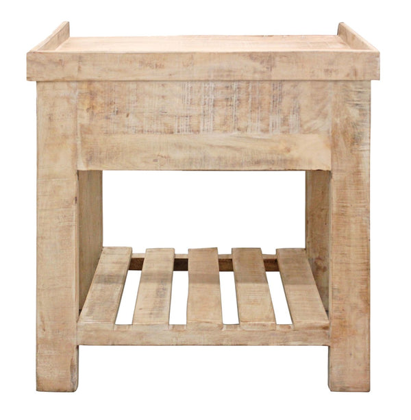 Moti Sunoma One Drawer Nightstand in white Wash Finish with Shelve 71114001A