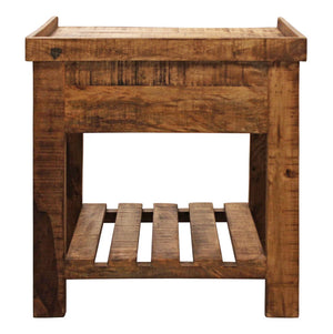 Moti Sunoma One Drawer Nightstand in Natural Wood Finish with Shelve  71114003A