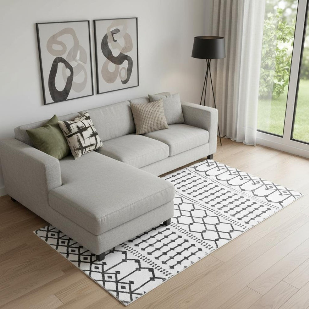 HomeRoots 8' Teal, Pink & Ivory Distressed Medallion Area Rug - Stylish, Durable, Easy-Care Design for Homes 711154
