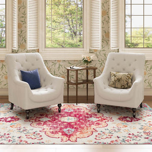 HomeRoots 8' X 10' Charcoal Floral Distressed Area Rug - Durable, Stain-Resistant Design for Busy Homes! 711158