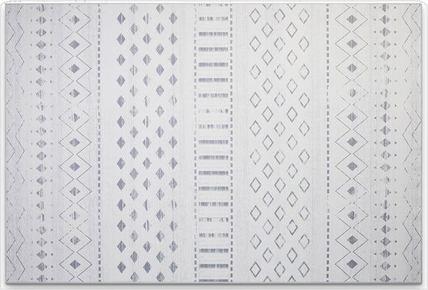 HomeRoots 8' X 10' Tan And Ivory Geometric Distressed Area Rug - Modern Style, Stain-Resistant, Perfect for High Traffic 711165