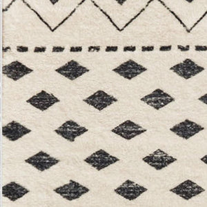 HomeRoots 8' X 10' White and Charcoal Geometric Area Rug - Modern, Durable, Non-Slip, Perfect for Busy Homes 711183