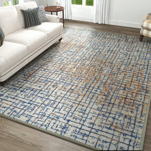 HomeRoots 8' Light Gray & Charcoal Southwestern Area Rug – Stylish, Stain-Resistant, Perfect for Busy Homes! 711186