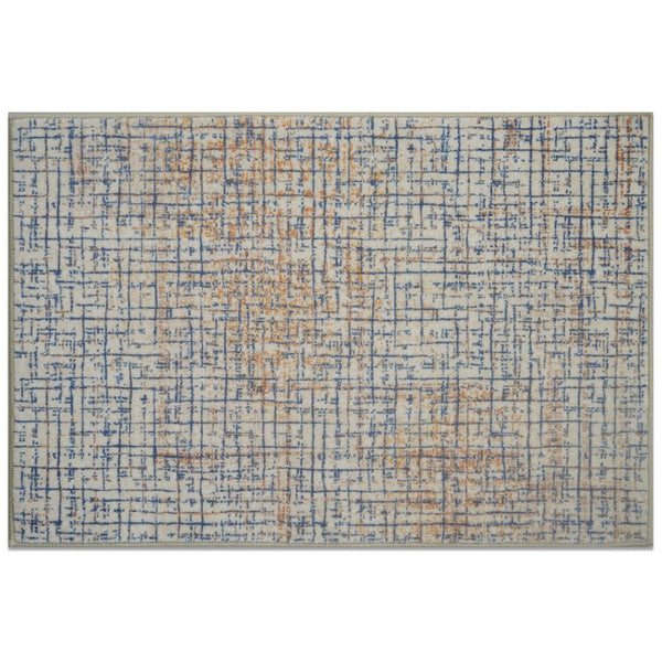 HomeRoots 8' Light Gray & Charcoal Southwestern Area Rug – Stylish, Stain-Resistant, Perfect for Busy Homes! 711186