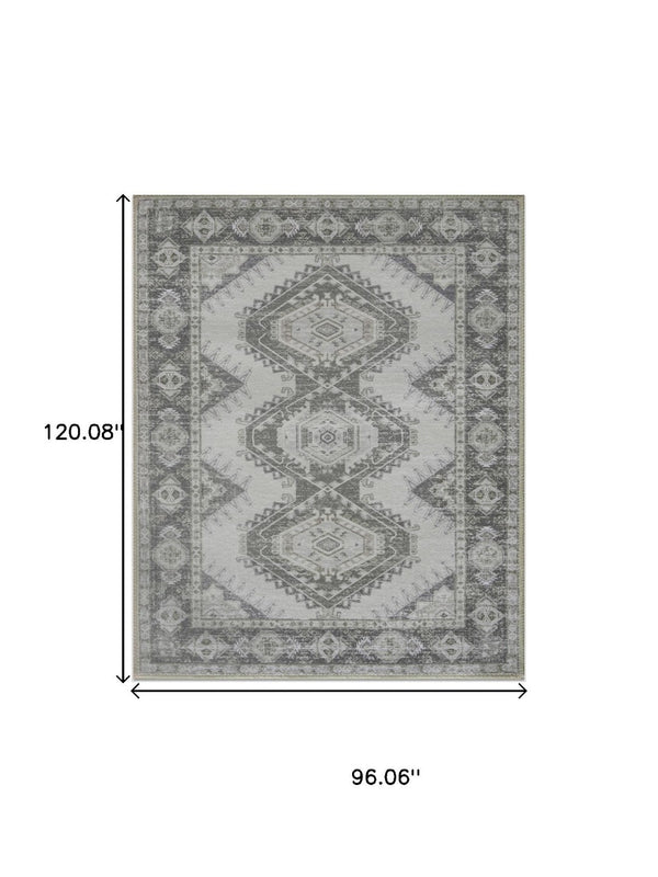 HomeRoots 8' Olive Green & Beige Crosshatch Area Rug - Stylish, Durable, Stain-Resistant for High-Traffic Spaces 711187
