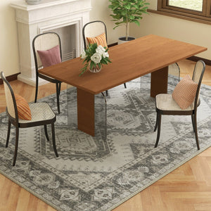 HomeRoots 8' Olive Green & Beige Crosshatch Area Rug - Stylish, Durable, Stain-Resistant for High-Traffic Spaces 711187
