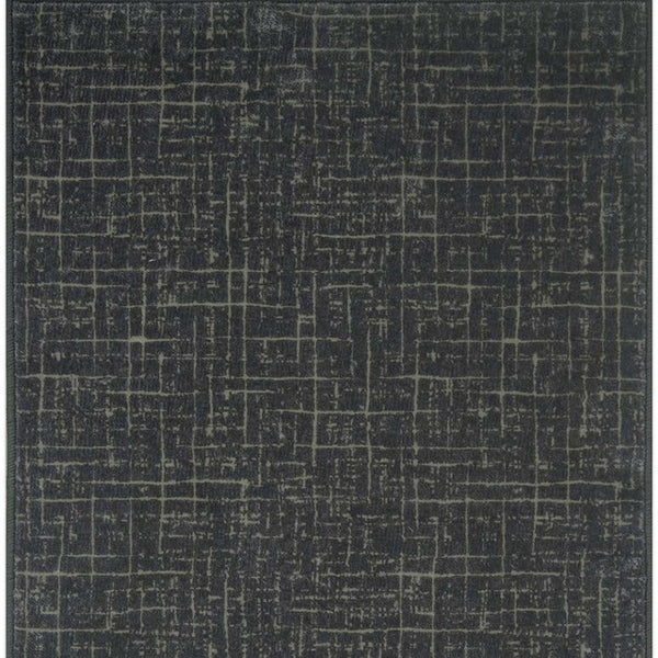 HomeRoots 8' X 10' Blue and Ivory Southwestern Distressed Area Rug – Durable, Stylish, Stain-Resistant Design for Homes 711188