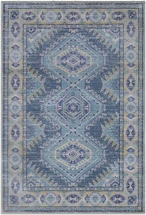 HomeRoots 8' X 10' Southwestern Distressed Area Rug - Beige & Ivory, Durable, Stain-Resistant, Low-Pile Comfort 711189