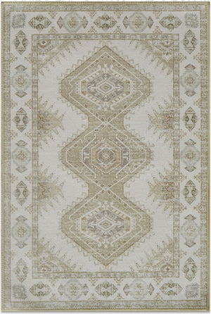 HomeRoots 8' Beige and Gray Crosshatch Area Rug – Durable, Stain-Resistant, Modern Design for High-Traffic Spaces 711190